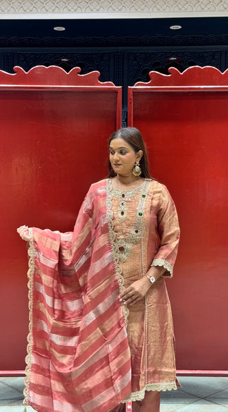 Rose Gold Kurti Set