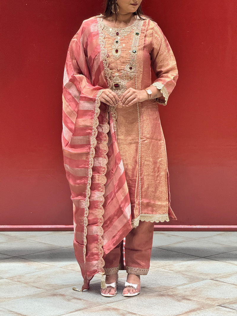 Rose Gold Kurti Set