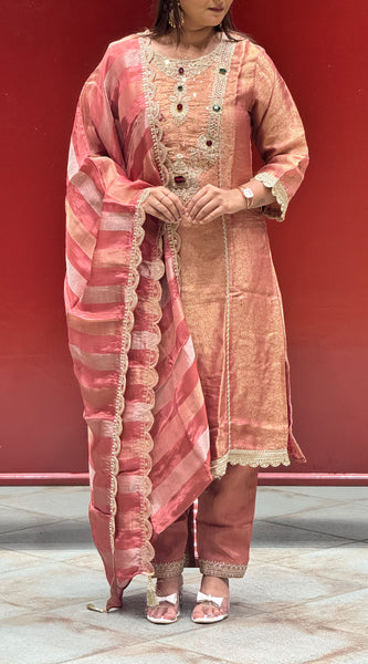Rose Gold Kurti Set