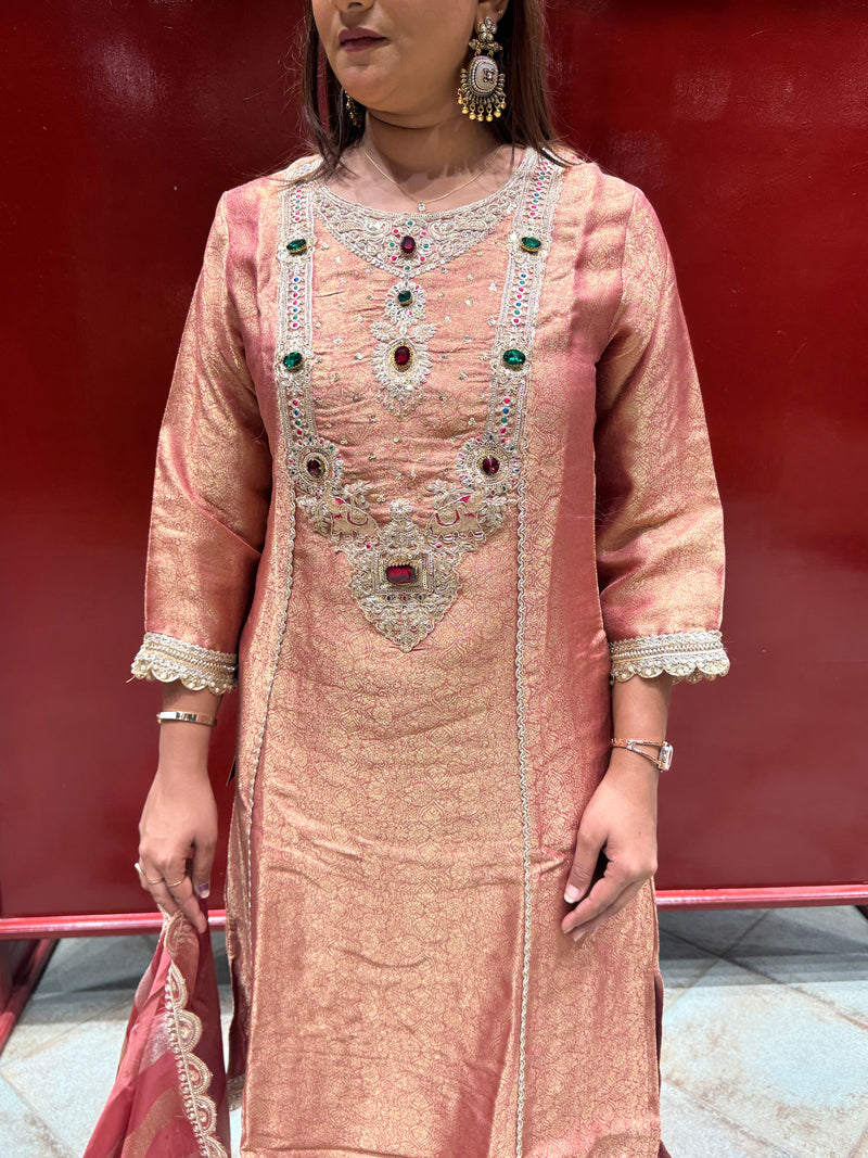 Rose Gold Kurti Set