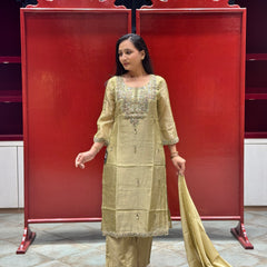 Muted Sage Green Kurti Set