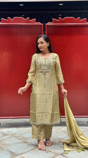 Muted Sage Green Kurti Set