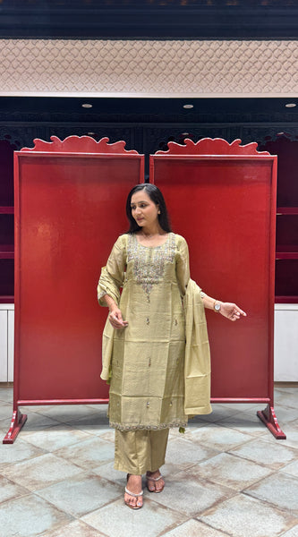 Muted Sage Green Kurti Set