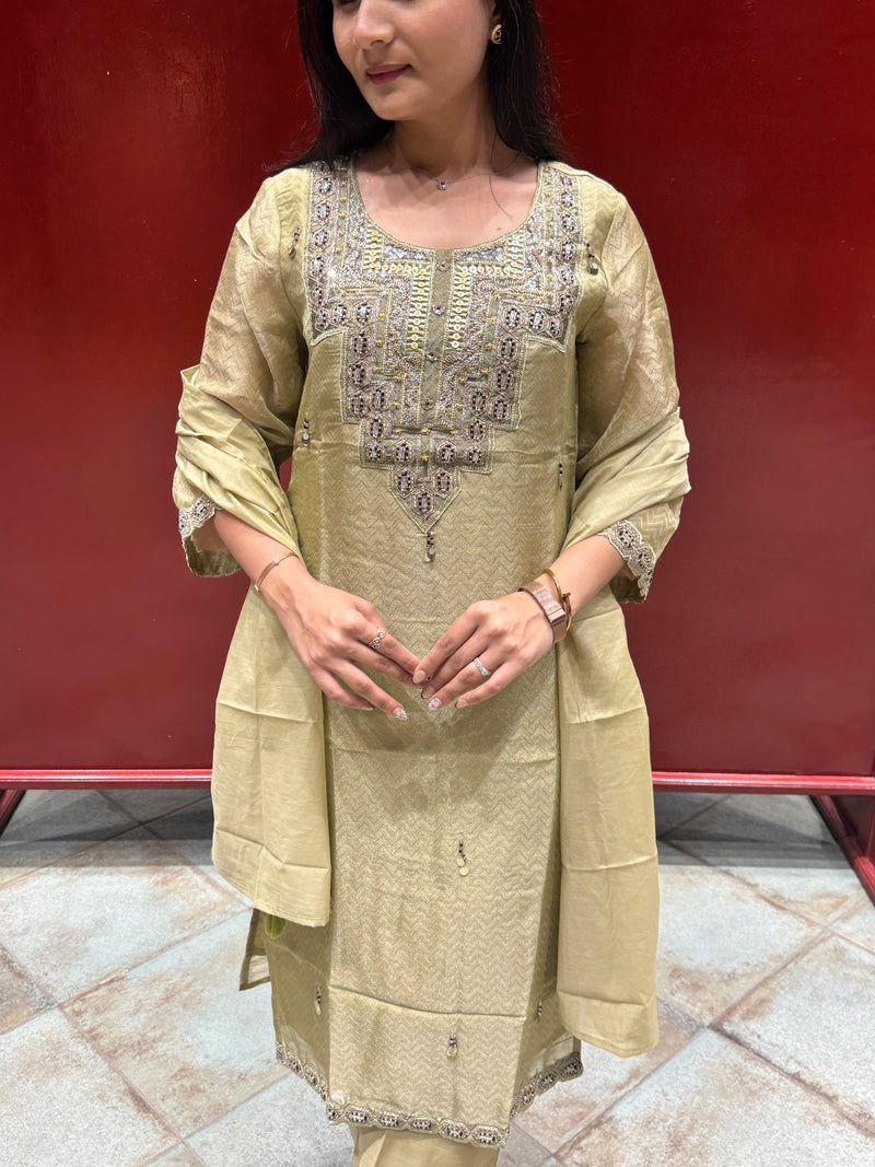 Muted Sage Green Kurti Set