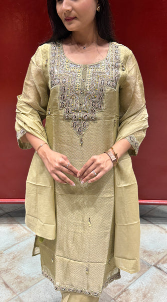 Muted Sage Green Kurti Set