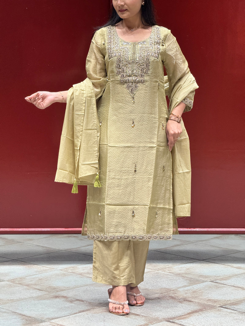 Muted Sage Green Kurti Set