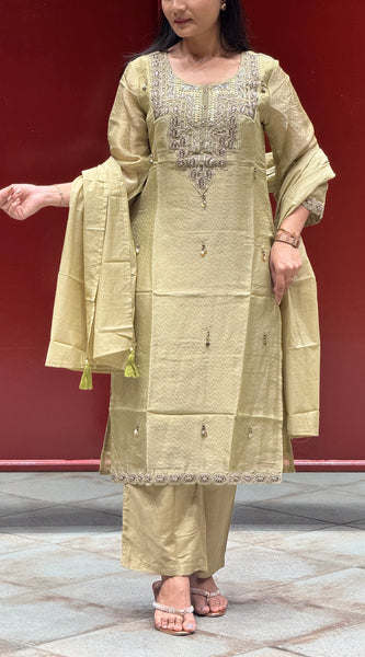 Muted Sage Green Kurti Set