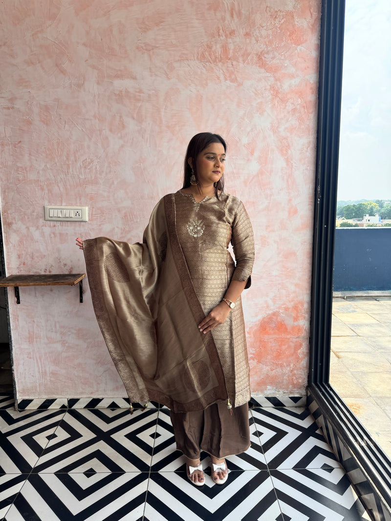 Taupe Bronze Kurti Set
