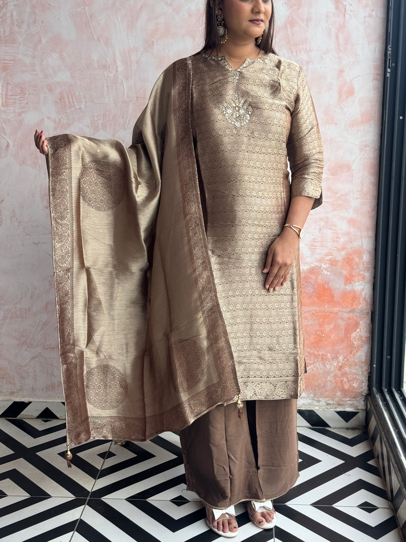 Taupe Bronze Kurti Set