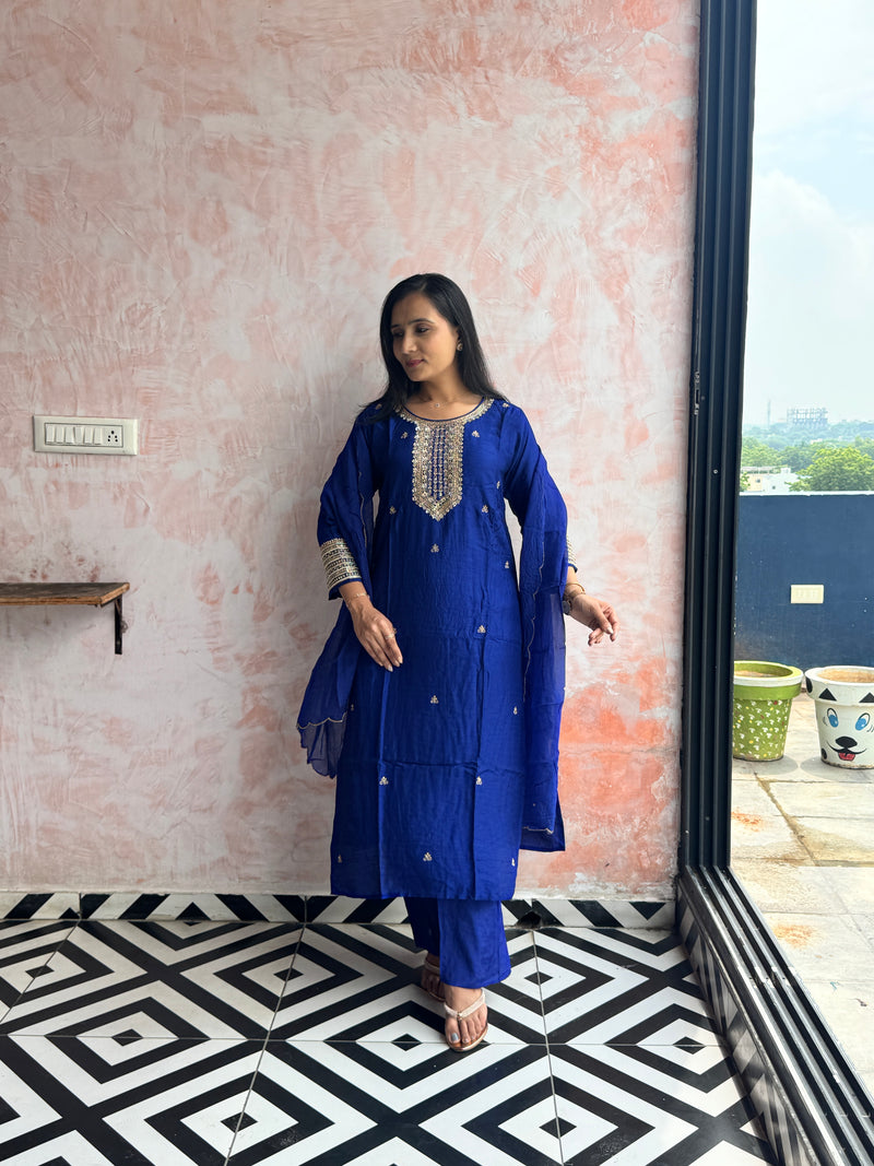 Royal Blue Kurti Set
