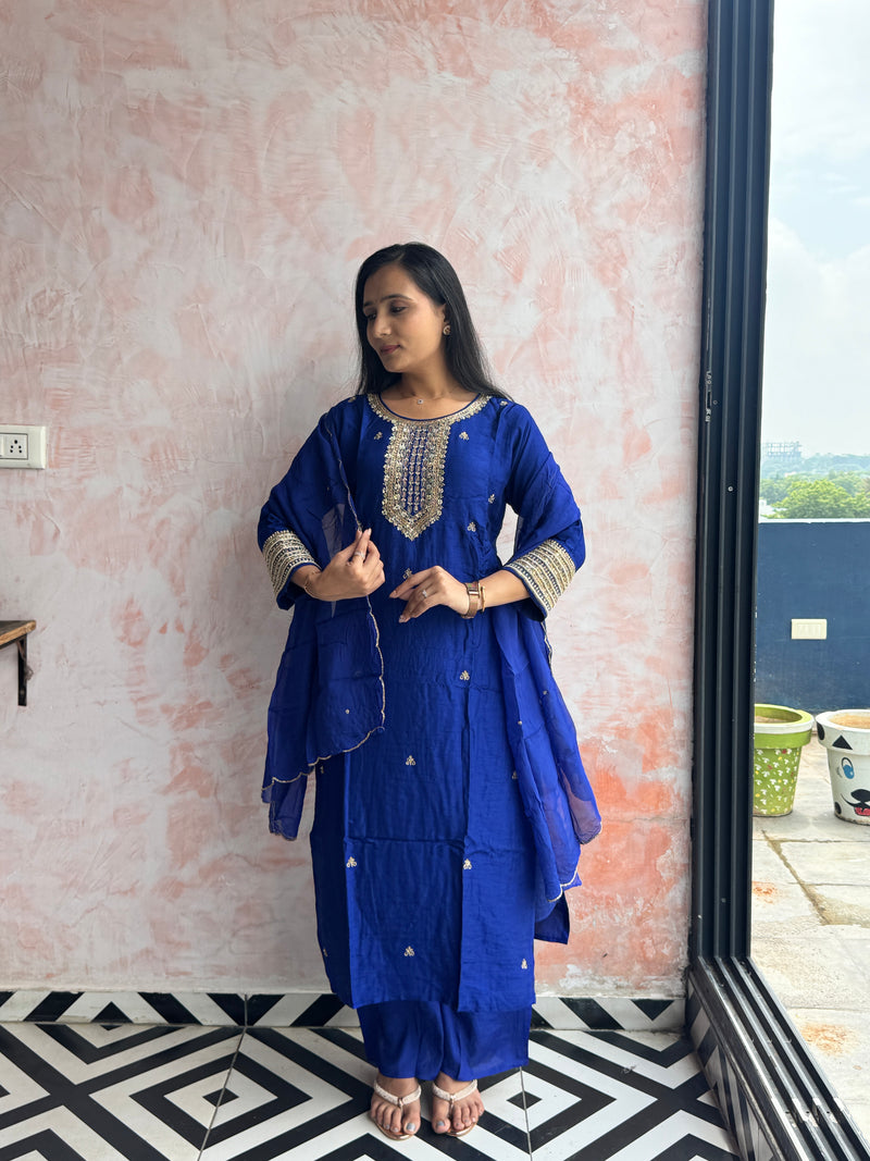 Royal Blue Kurti Set