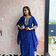 Royal Blue Kurti Set