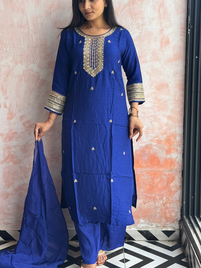 Royal Blue Kurti Set