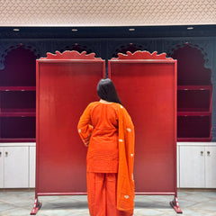 Vibrant Orange Kurti Set