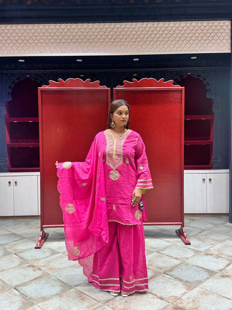 Rani Pink Kurti Set