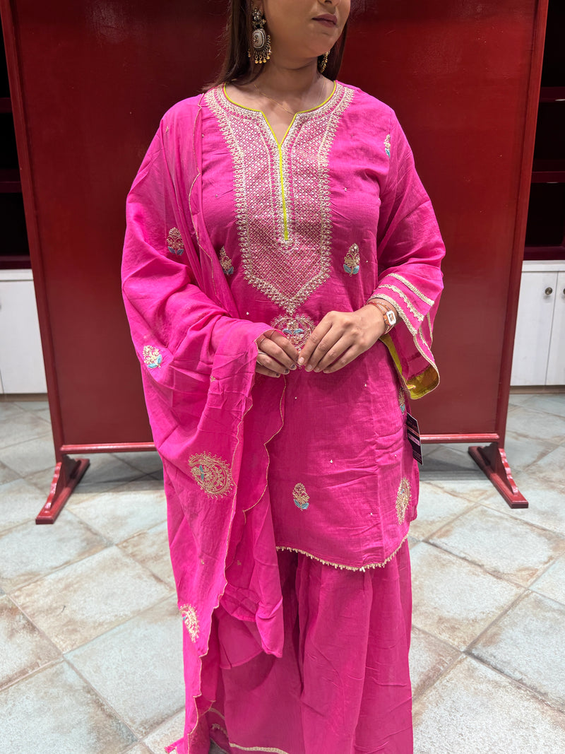 Rani Pink Kurti Set