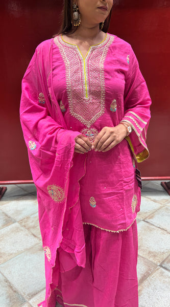 Rani Pink Kurti Set