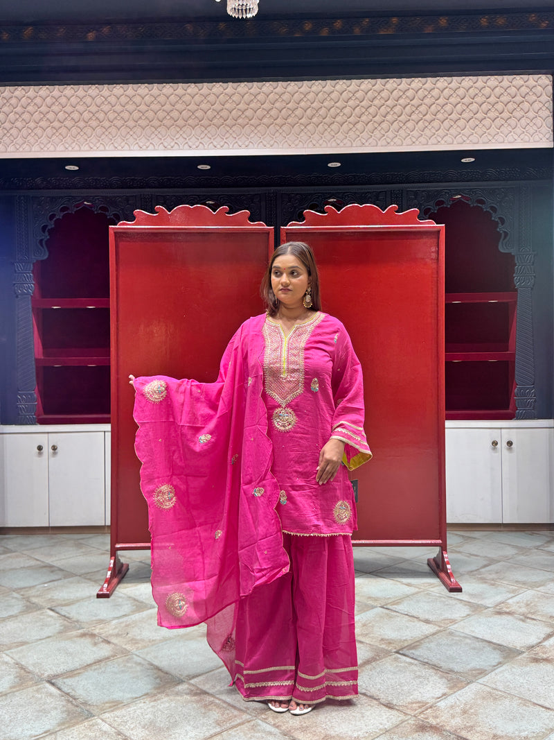 Rani Pink Kurti Set