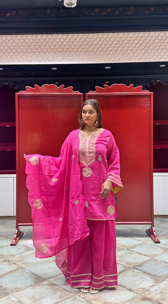 Rani Pink Kurti Set