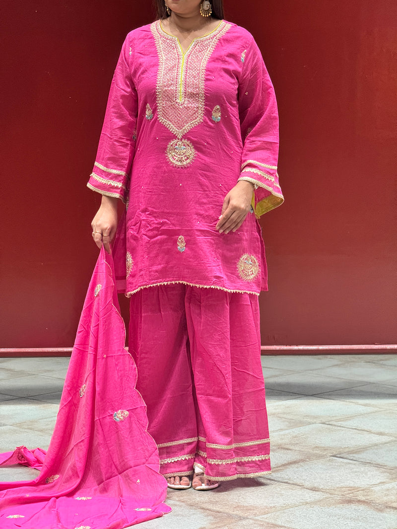 Rani Pink Kurti Set