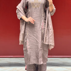 Taupe Grey Kurti Set