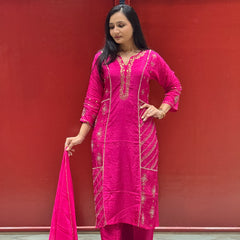 Rani Pink Kurti Set