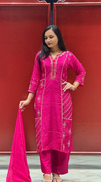 Rani Pink Kurti Set