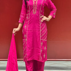 Rani Pink Kurti Set