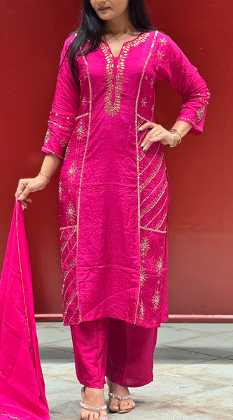Rani Pink Kurti Set