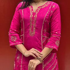 Rani Pink Kurti Set