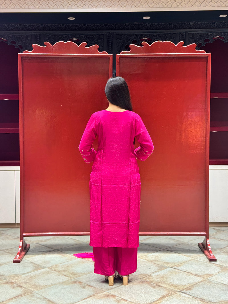 Rani Pink Kurti Set