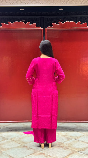 Rani Pink Kurti Set