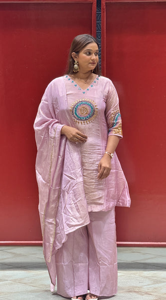 Lilac Pink Kurti Set