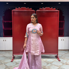 Lilac Pink Kurti Set
