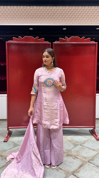 Lilac Pink Kurti Set