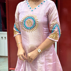 Lilac Pink Kurti Set