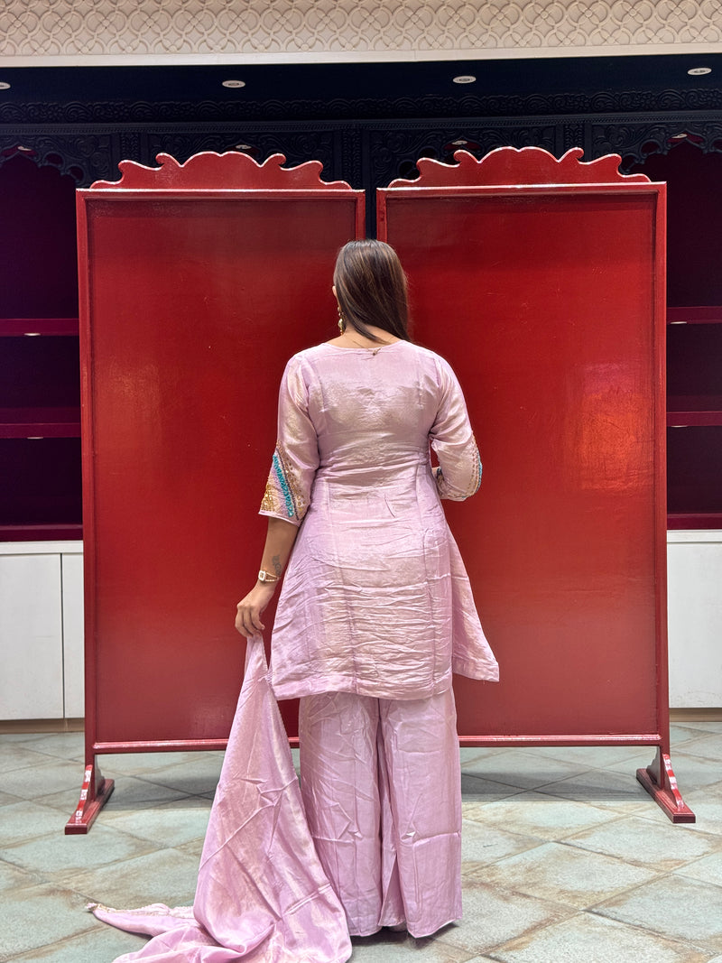 Lilac Pink Kurti Set