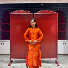 Vibrant Orange Kurti Set
