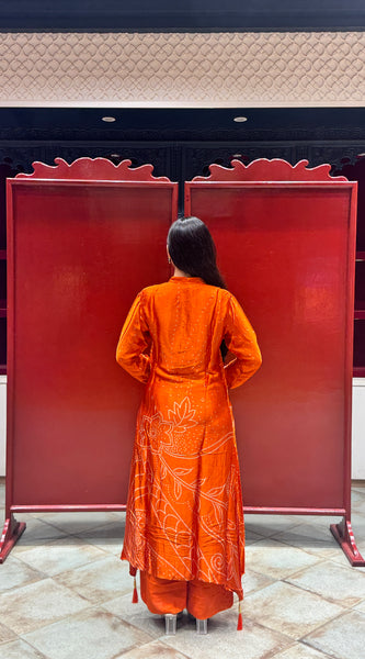 Vibrant Orange Kurti Set