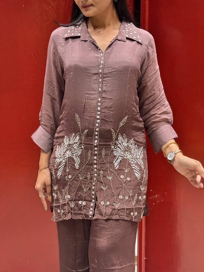 Mauve Brown Co-Ord Set