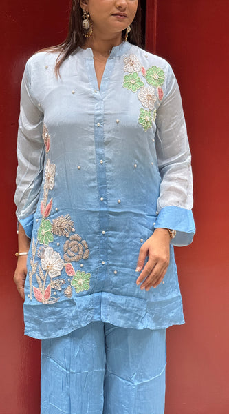 Sky Blue Floral Co-Ord Set