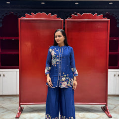 Royal Blue Floral Co-Ord Set