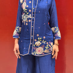 Royal Blue Floral Co-Ord Set