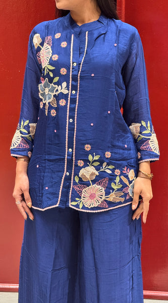 Royal Blue Floral Co-Ord Set