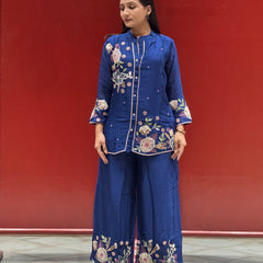 Royal Blue Floral Co-Ord Set