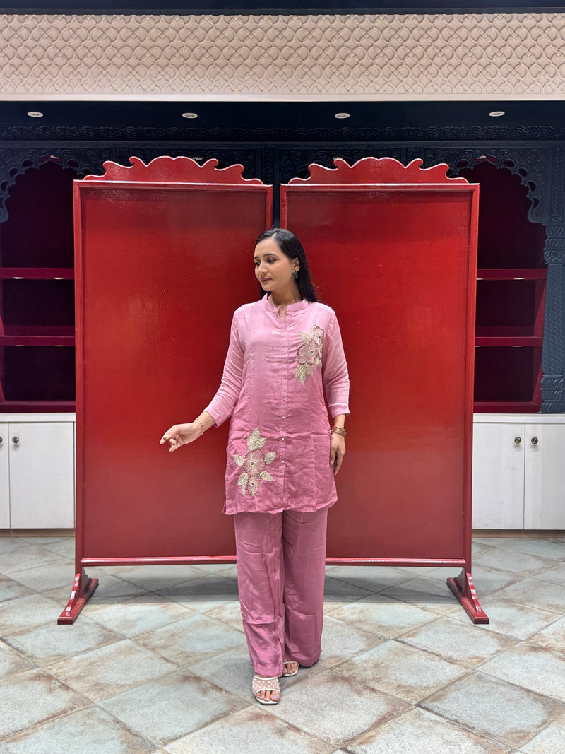 Rose Pink Floral Co-Ord Set