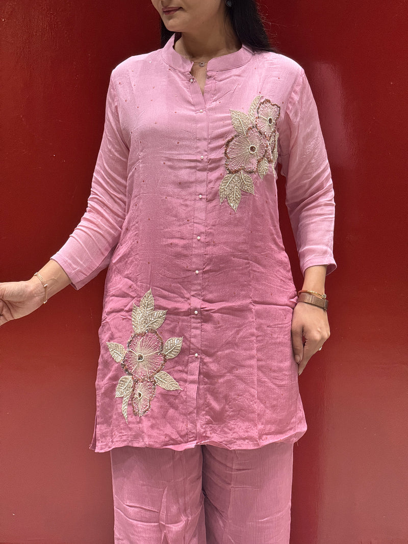 Rose Pink Floral Co-Ord Set