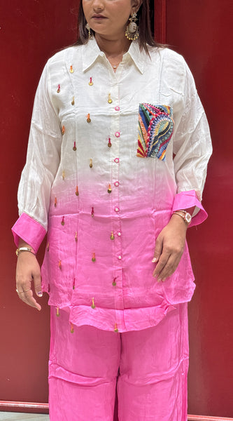 White & Pink Co-Ord Set