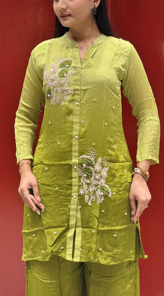 Lime Green Floral Co-Ord Set