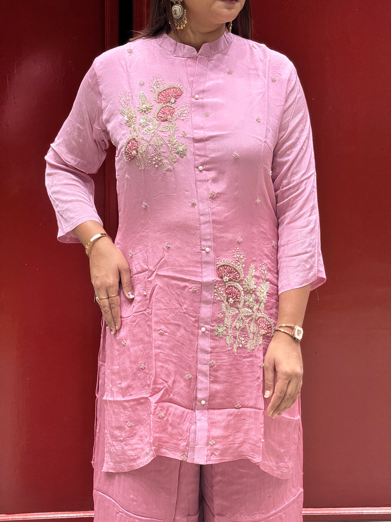 Lilac Pink Floral Co-Ord Set